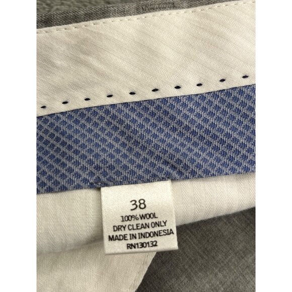 Hart Schaffner Marx Mens 38X28.5 Wool Gray Dress Pants RN130132 Golf Grandpa - Picture 4 of 13